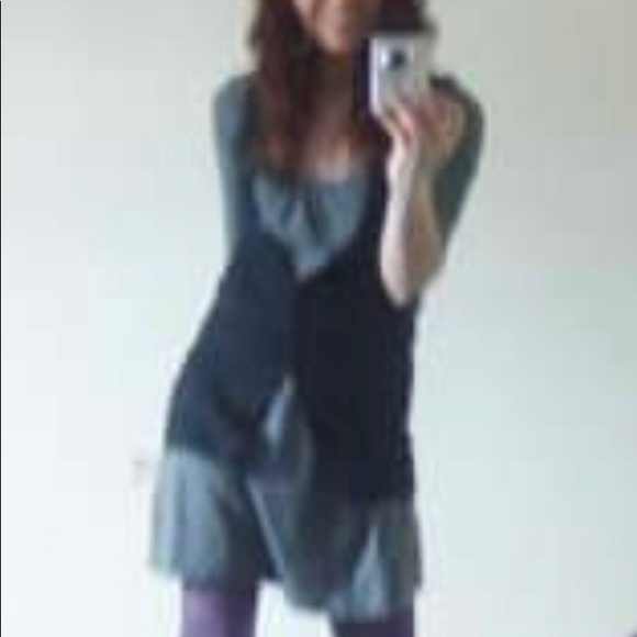 Long black button up cotton vest - Picture 9 of 9